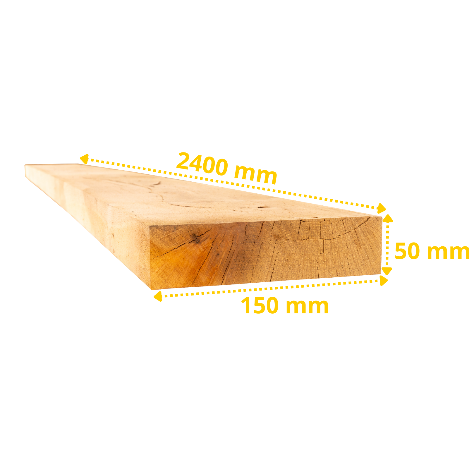 Oak Boards 2400 x 150 x 50mm - Image 2
