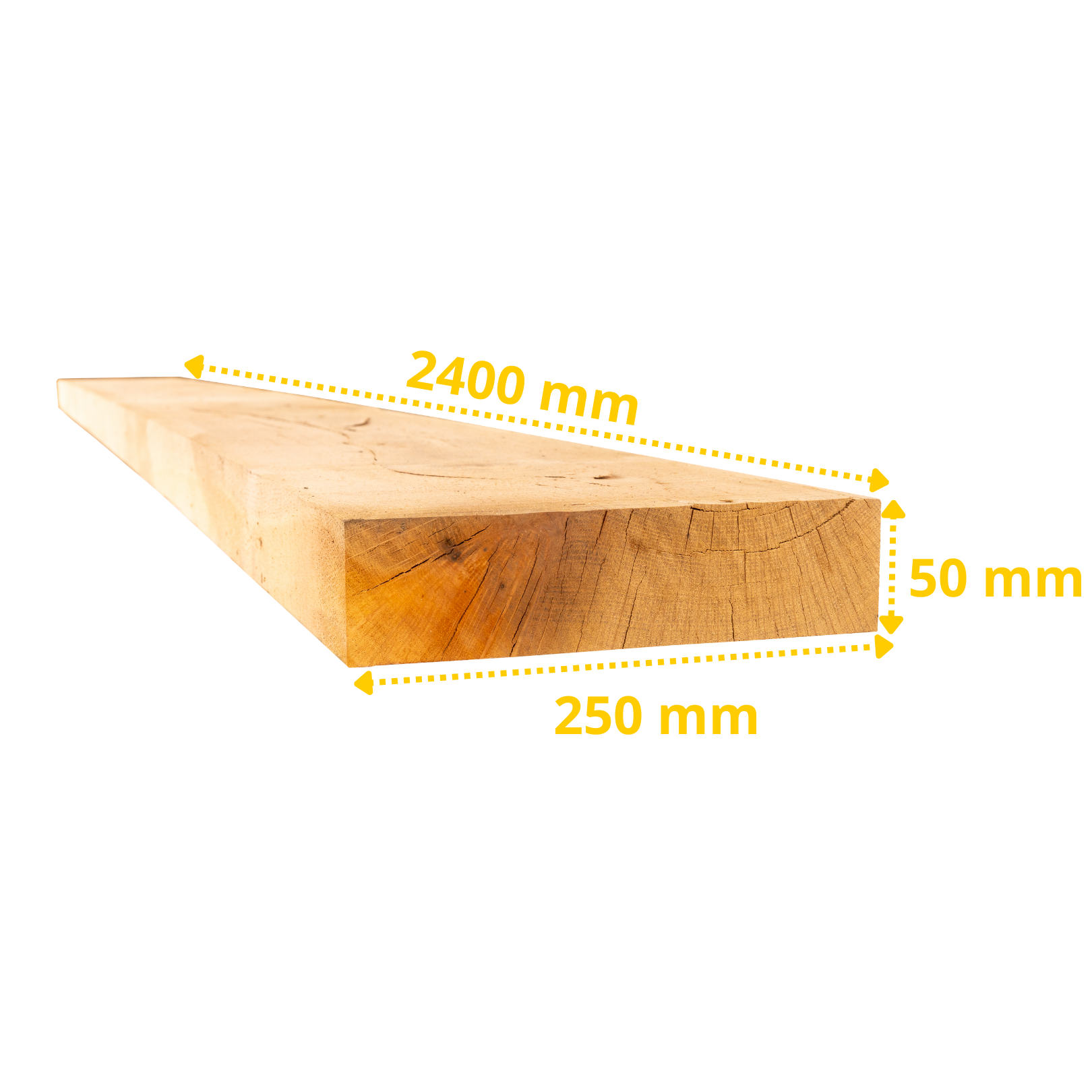 Oak Boards 2400 x 250 x 50mm - Image 2